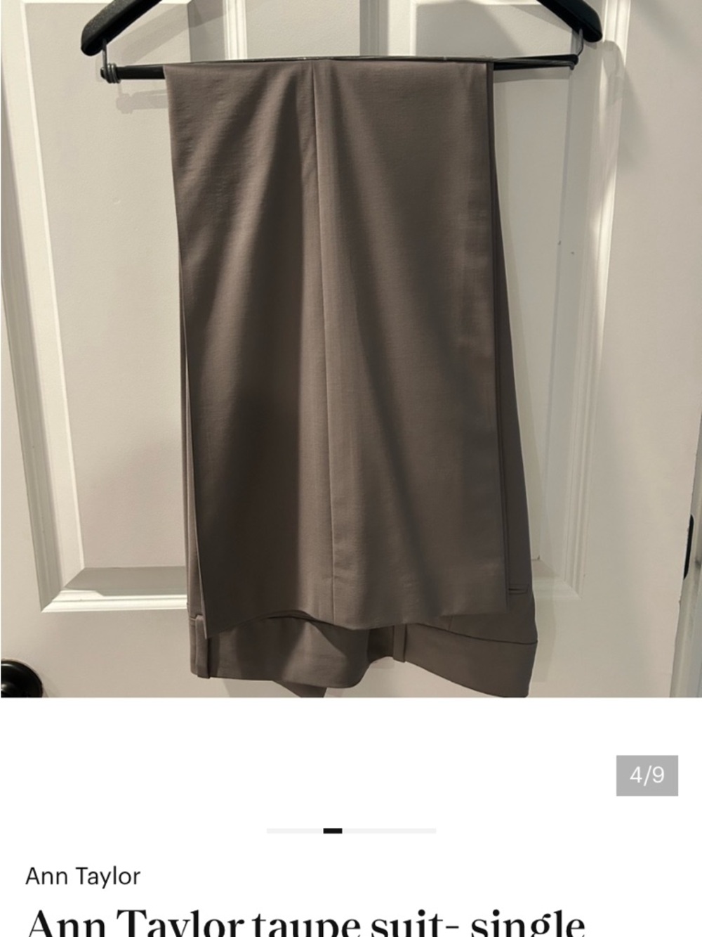 Ann Taylor Taupe Single-Button Suit Jacket and pants size 14 Taupe/gray - Picture 4 of 10